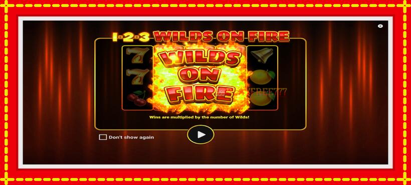 Slot machine 1-2-3 Wilds on Fire with access to free game online, picture 1