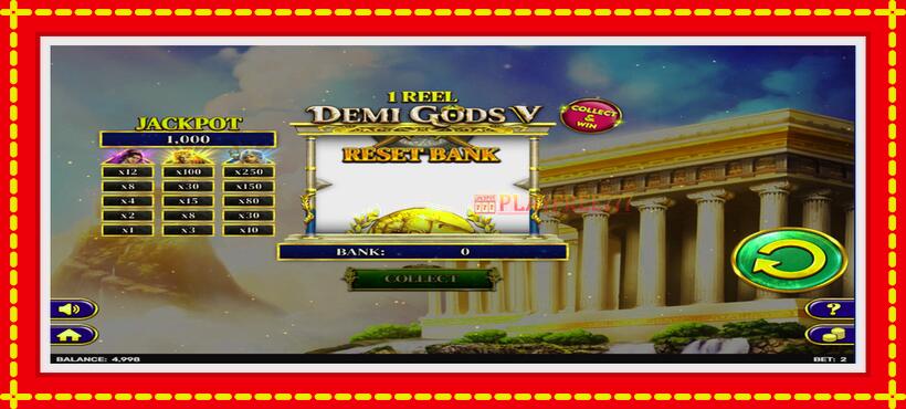 Slot machine 1 Reel - Demi Gods V with access to free game online, picture 2