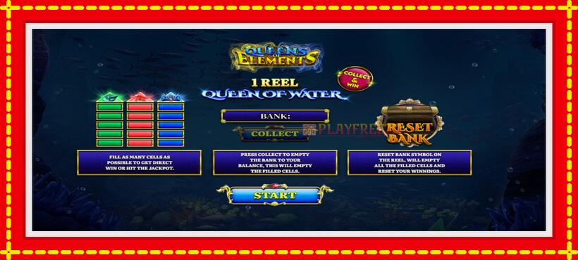 Slot machine 1 Reel Queen of Water with access to free game online, picture 1