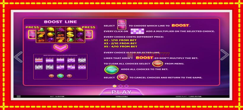 Slot machine 10 Boost Hot with access to free game online, picture 1