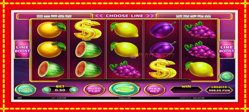 Slot machine 10 Boost Hot with access to free game online, picture 2