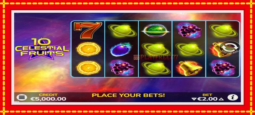 Slot machine 10 Celestial Fruits with access to free game online, picture 1