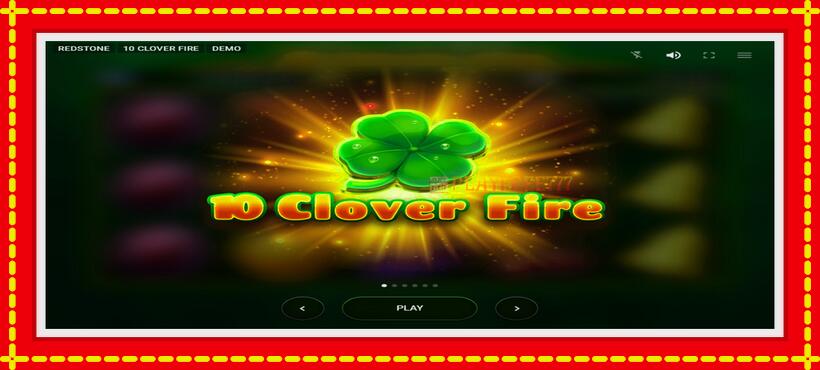 Slot machine 10 Clover Fire with access to free game online, picture 1