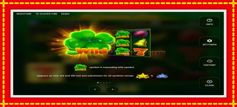 Slot machine 10 Clover Fire with access to free game online, picture 4