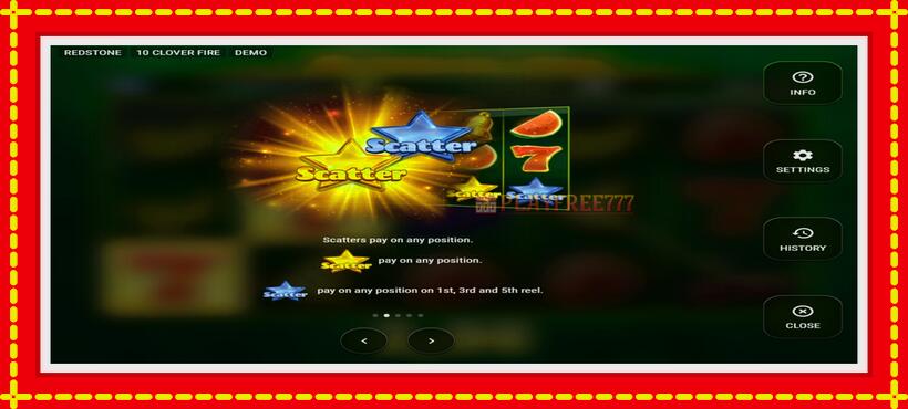 Slot machine 10 Clover Fire with access to free game online, picture 5