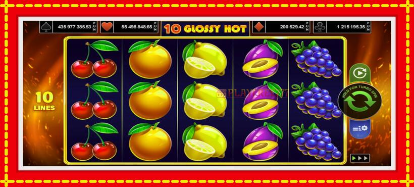 Slot machine 10 Glossy Hot with access to free game online, picture 1