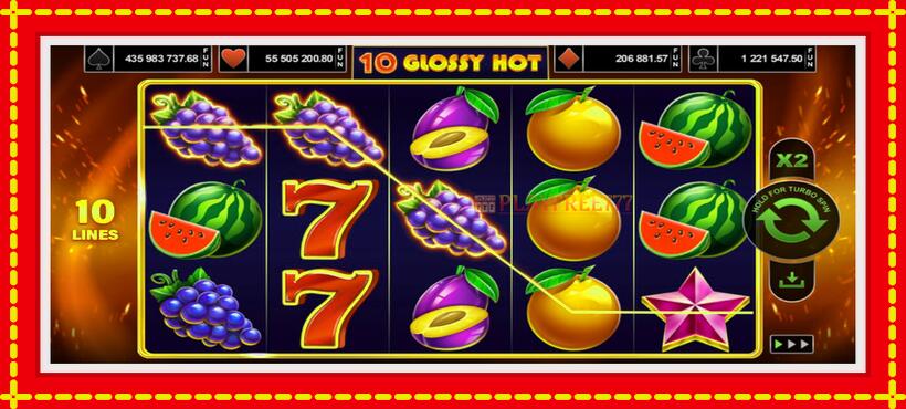 Slot machine 10 Glossy Hot with access to free game online, picture 2