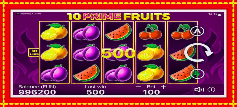 Slot machine 10 Prime Fruits with access to free game online, picture 4