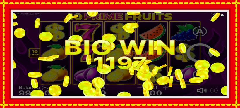 Slot machine 10 Prime Fruits with access to free game online, picture 5