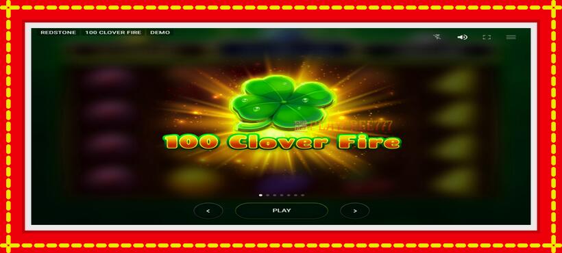 Slot machine 100 Clover Fire with access to free game online, picture 1