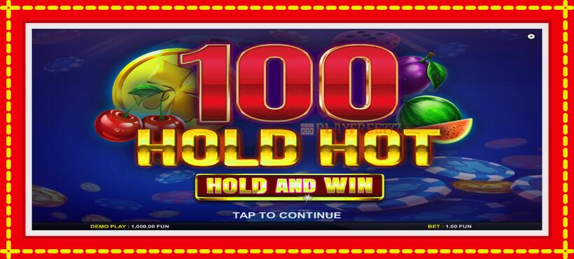 Slot machine 100 Hold Hot Hold and Win with access to free game online, picture 1