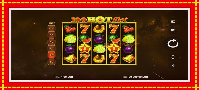 Slot machine 100 Hot Slot with access to free game online, picture 2