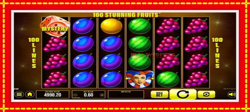 Slot machine 100 Stunning Fruits with access to free game online, picture 3