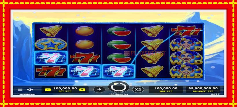 Slot machine 100 Super Icy with access to free game online, picture 2