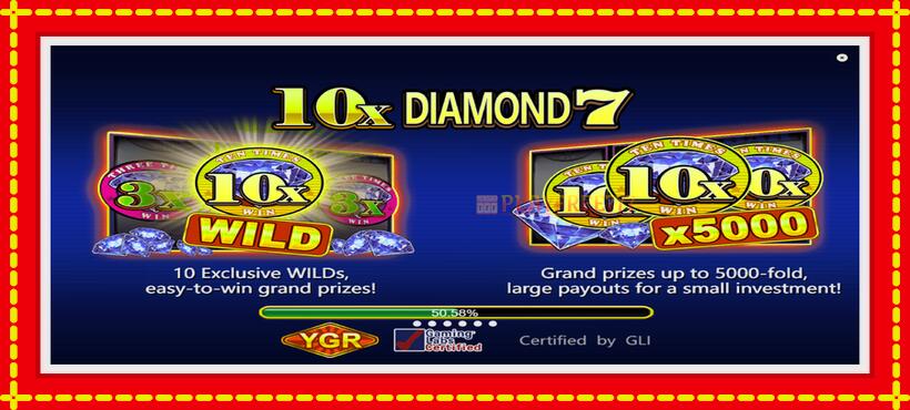 Slot machine 10X Diamond 7 with access to free game online, picture 1