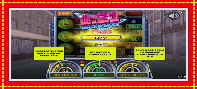 Slot machine 1.21 Gigawatts with access to free game online, picture 1