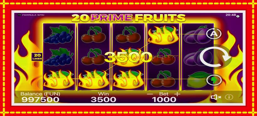 Slot machine 20 Prime Fruits with access to free game online, picture 2