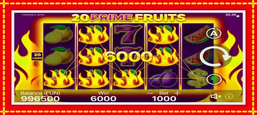 Slot machine 20 Prime Fruits with access to free game online, picture 4