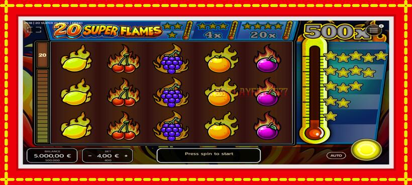 Slot machine 20 Super Flames with access to free game online, picture 1