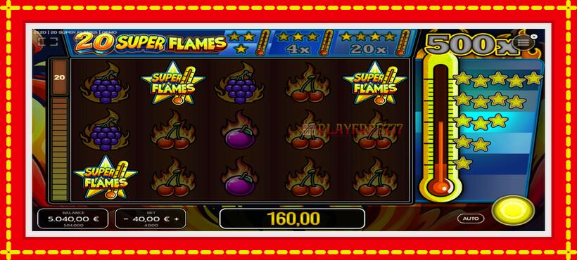 Slot machine 20 Super Flames with access to free game online, picture 2