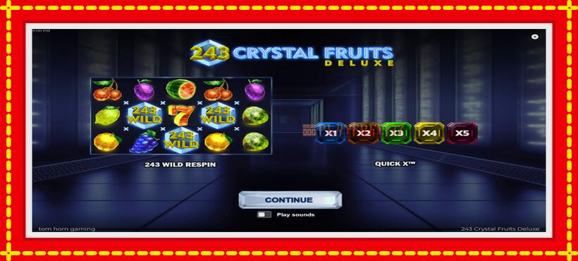 Slot machine 243 Crystal Fruits Deluxe with access to free game online, picture 1