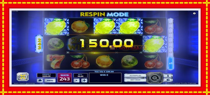 Slot machine 243 Crystal Fruits Deluxe with access to free game online, picture 3