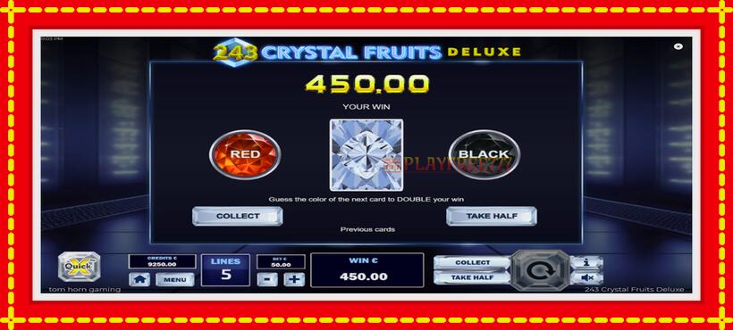 Slot machine 243 Crystal Fruits Deluxe with access to free game online, picture 4