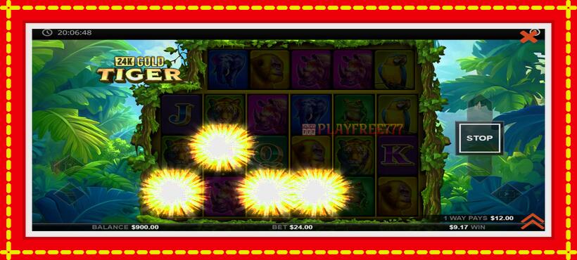 Slot machine 24K Gold Tiger with access to free game online, picture 4