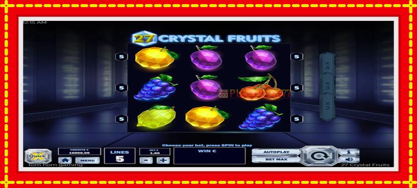 Slot machine 27 Crystal Fruits with access to free game online, picture 2