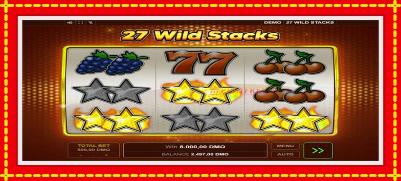 Slot machine 27 Wild Stacks with access to free game online, picture 2