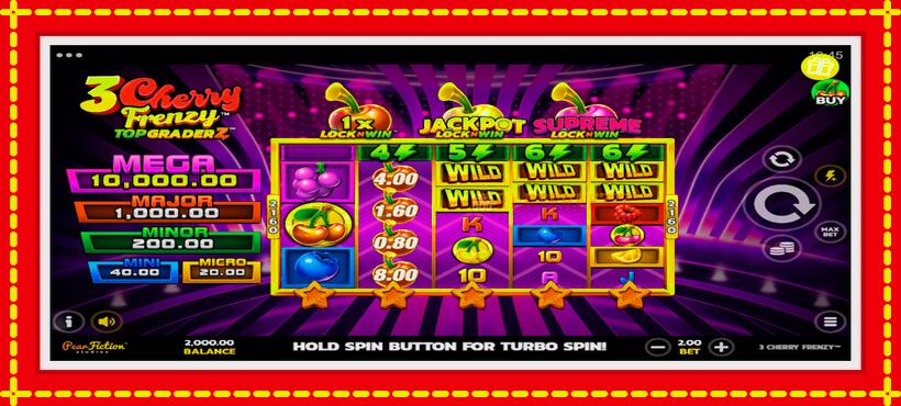 Slot machine 3 Cherry Frenzy with access to free game online, picture 1