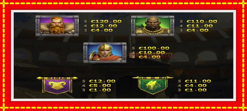 Slot machine 3 Gladiators Vs Caesar with access to free game online, picture 3