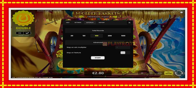 Slot machine 3 Golden Baskets: Treasure Tides with access to free game online, picture 6