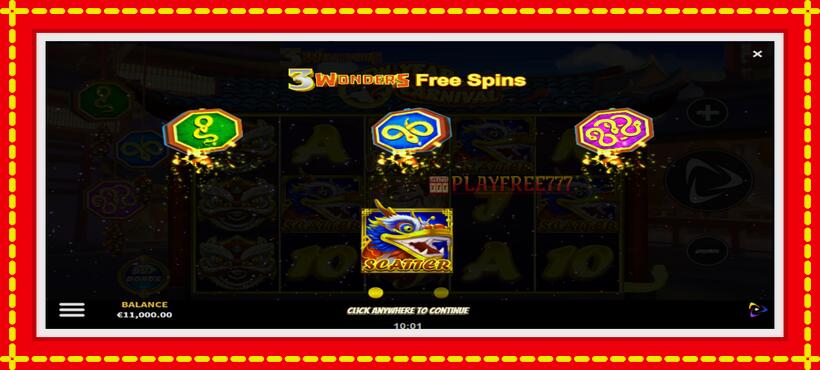 Slot machine 3 Wonders New Year Carnival with access to free game online, picture 1