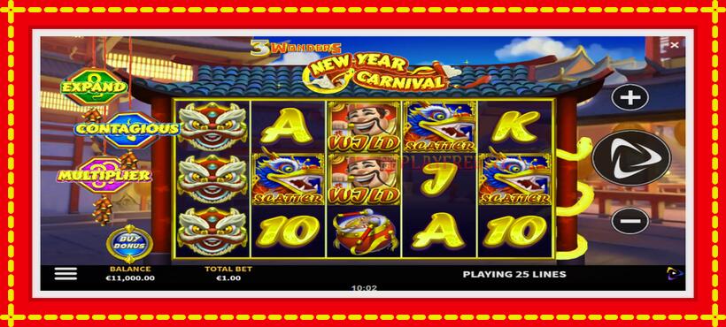 Slot machine 3 Wonders New Year Carnival with access to free game online, picture 2