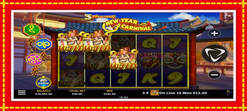 Slot machine 3 Wonders New Year Carnival with access to free game online, picture 3