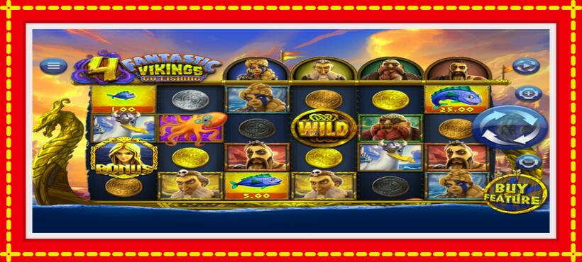 Slot machine 4 Fantastic Vikings Go Fishing with access to free game online, picture 1