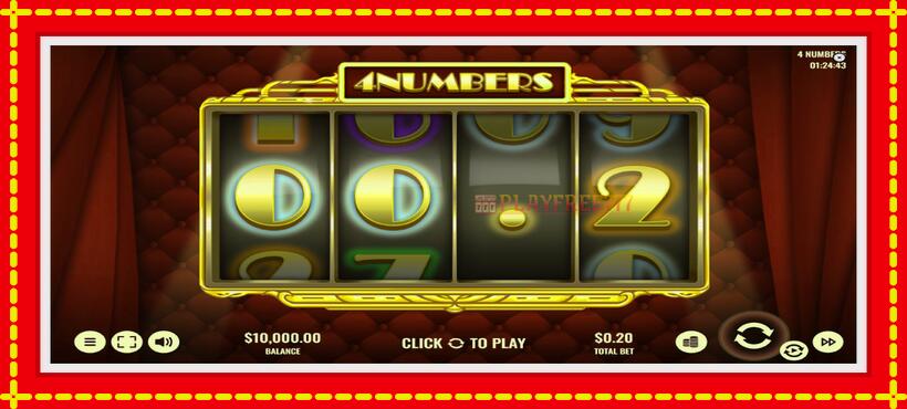 Slot machine 4 Numbers with access to free game online, picture 2