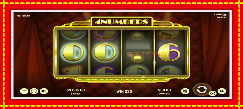 Slot machine 4 Numbers with access to free game online, picture 3