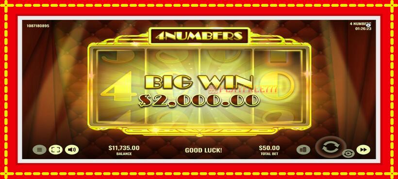 Slot machine 4 Numbers with access to free game online, picture 4