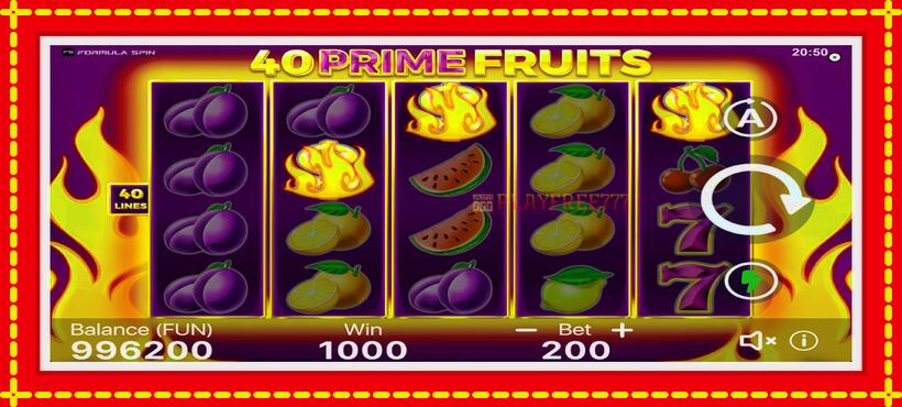 Slot machine 40 Prime Fruits with access to free game online, picture 3