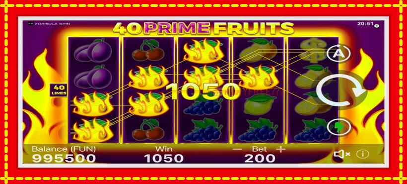 Slot machine 40 Prime Fruits with access to free game online, picture 4