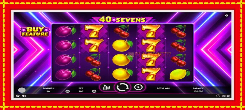 Slot machine 40 Sevens Buy Feature with access to free game online, picture 2