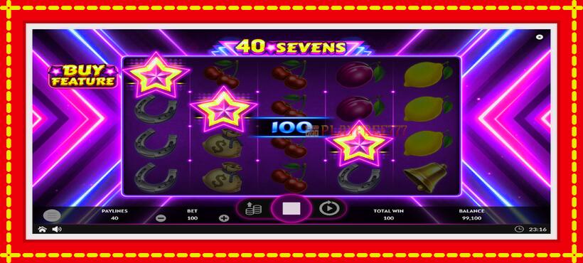 Slot machine 40 Sevens Buy Feature with access to free game online, picture 4