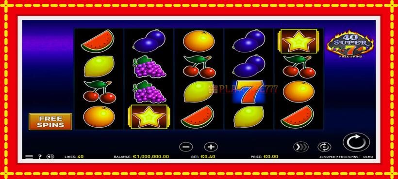 Slot machine 40 Super 7 Free Spins with access to free game online, picture 2