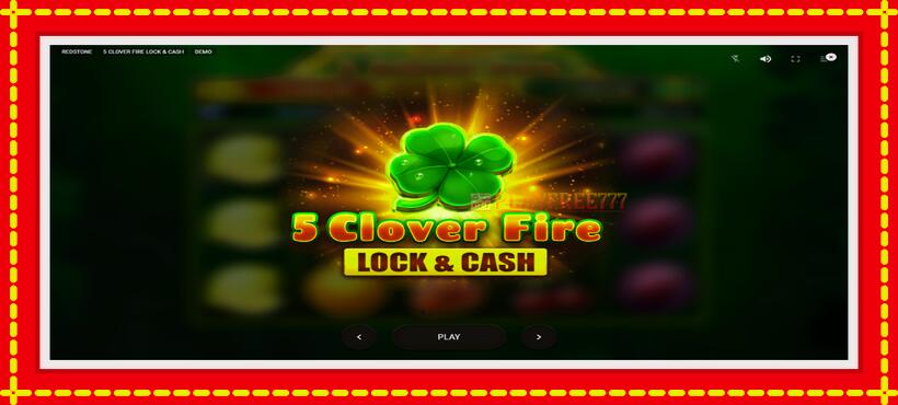 Slot machine 5 Clover Fire Lock & Cash with access to free game online, picture 1