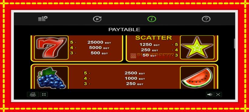 Slot machine 5 Dazzling Hot with access to free game online, picture 5