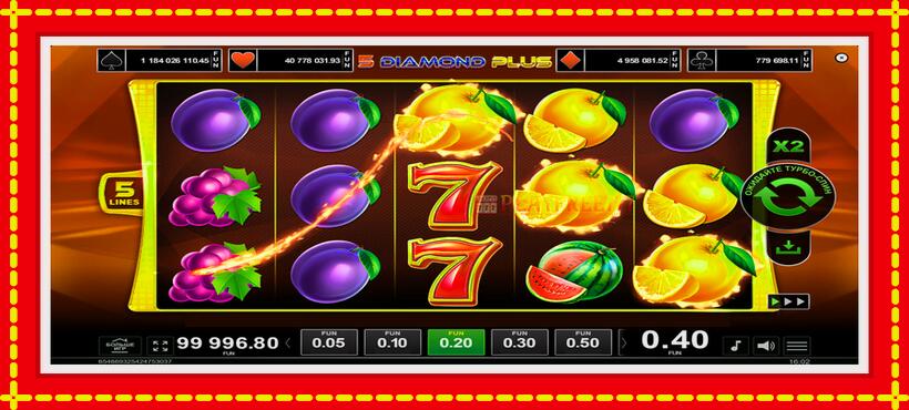 Slot machine 5 Diamond Plus with access to free game online, picture 4