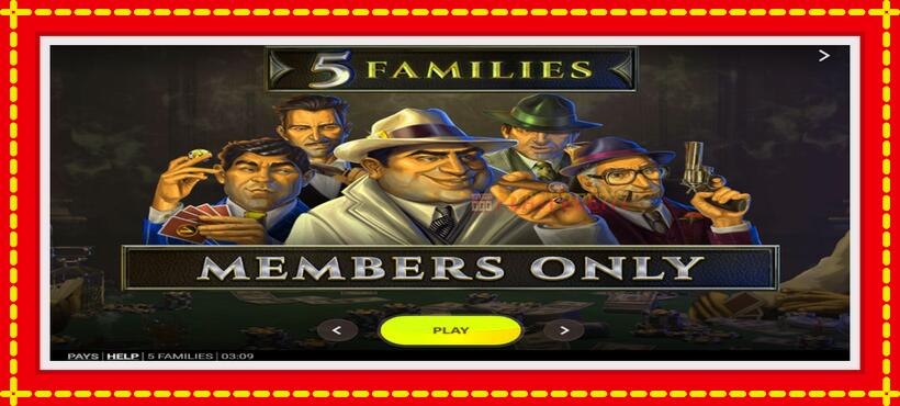 Slot machine 5 Families with access to free game online, picture 1