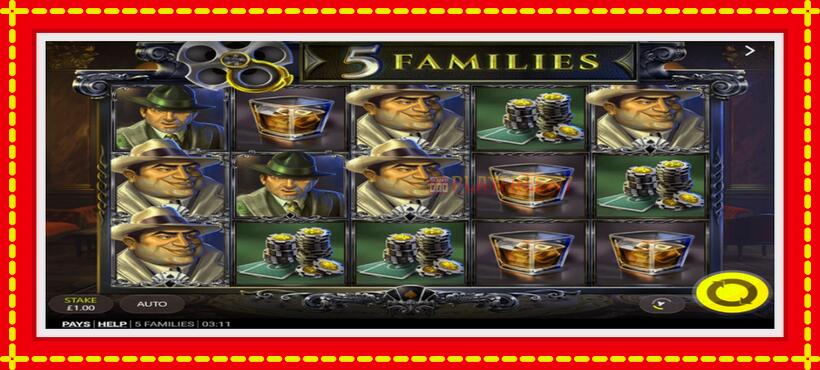 Slot machine 5 Families with access to free game online, picture 2